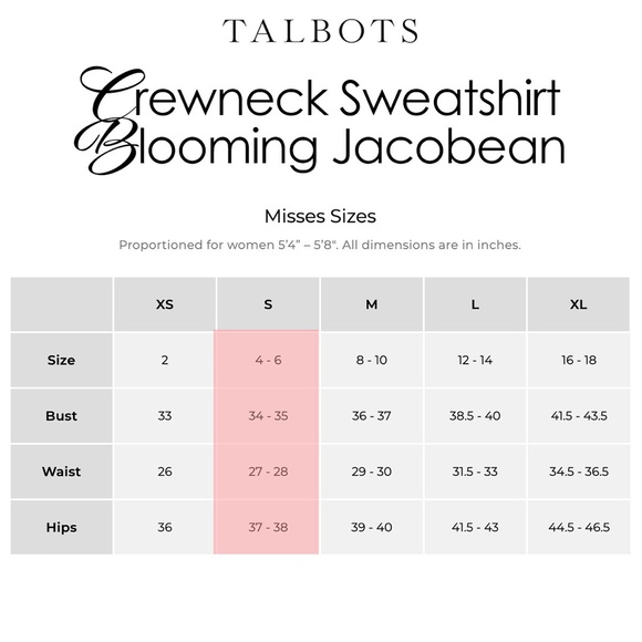 Talbots Multicolor Floral Crewneck Sweatshirt Blooming Jacobean - Picture 6 of 8